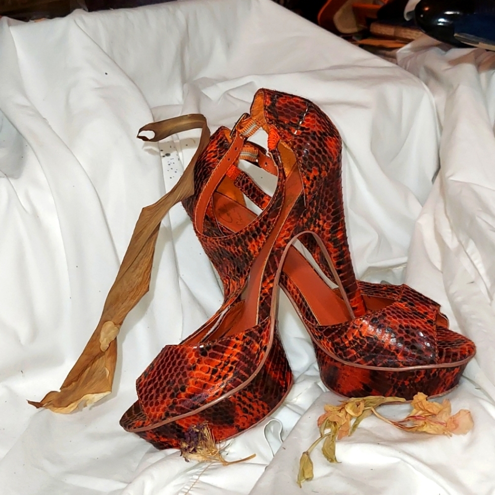 Super Sexy Colin Stewart platform snake skin